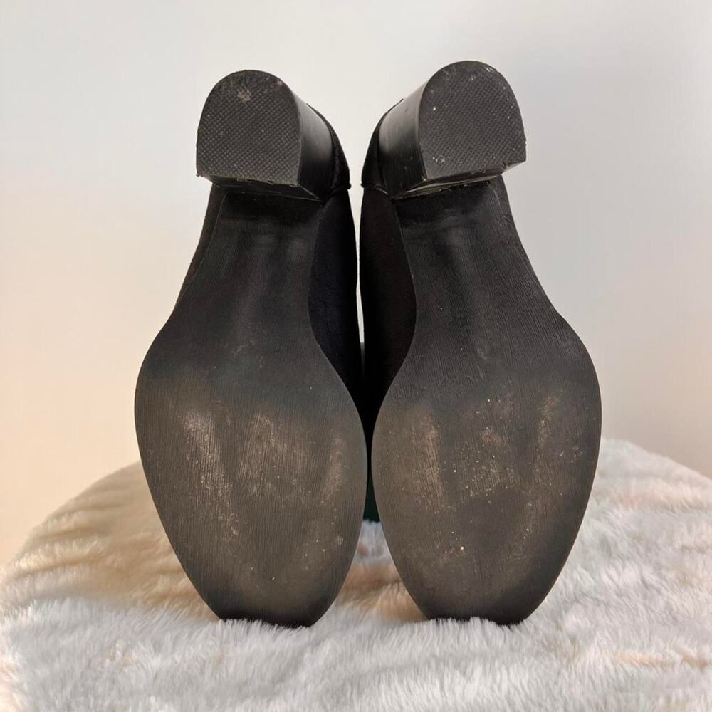 Black Ankle Boots Block Heel Women’s 10 - Picture 4 of 5